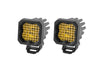 Diode Dynamics Stage Series C1 LED Pod Sport - Yellow Wide Standard ABL (Pair)