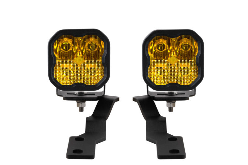 Diode Dynamics 16-21 Toyota Tacoma Pro SS3 LED Ditch Light Kit - Yellow Combo