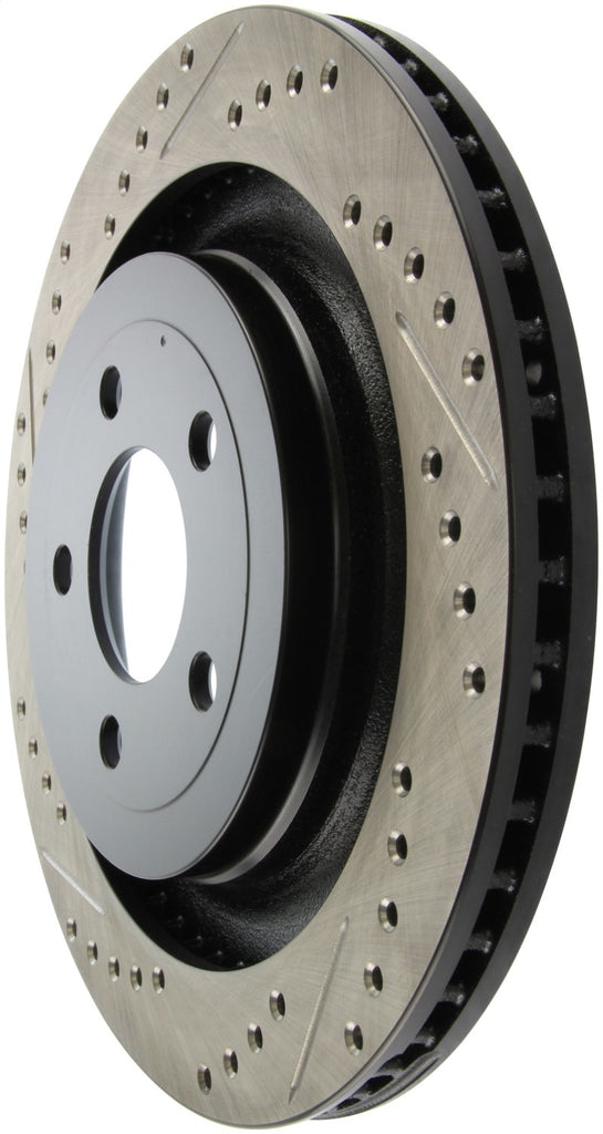 StopTech Slotted & Drilled Sport Brake Rotor - 2015 Ford Mustang GT - Rear Right