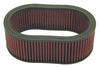 K&N Universal Custom Air Filter - Oval Shape 11.5in Outer Length / 8.125in Outer Width / 4in Height