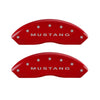 MGP 4 Caliper Covers Engraved Front Mustang Engraved Rear S197/Bar & Pony Red finish silver ch