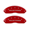 MGP 4 Caliper Covers Engraved Front Mustang Engraved Rear SN95/GT Red finish silver ch