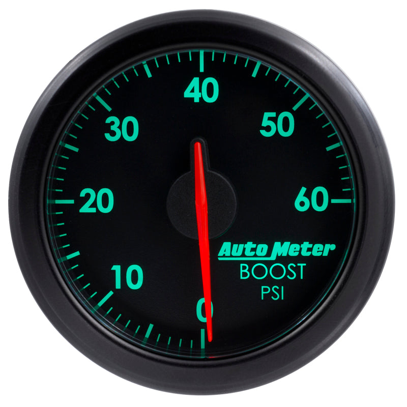 Autometer Airdrive 2-1/6in Boost Gauge 0-60 PSI - Black