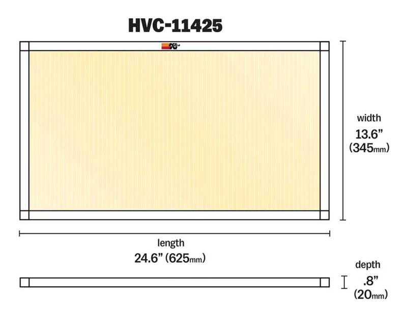 K&N HVAC Filter - 14 x 25 x 1