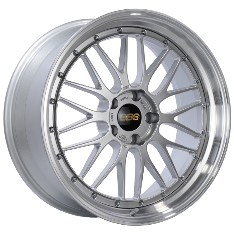 BBS LM 20x9 5x120 ET20 Diamond Silver Center Diamond Cut Lip Wheel -82mm PFS/Clip Required