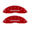 MGP 4 Caliper Covers Engraved Front Honda Engraved Rear H Logo Red finish silver ch