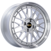 BBS LM 17x7.5 4x100 ET40 Diamond Silver Center Diamond Cut Lip Wheel -70mm PFS/Clip Required