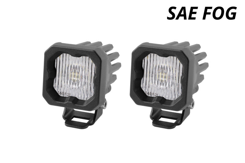 Diode Dynamics Stage Series C1 LED Pod - White SAE Fog Standard WBL (Pair)