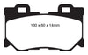 EBC 08-13 Infiniti FX50 5.0 Redstuff Rear Brake Pads