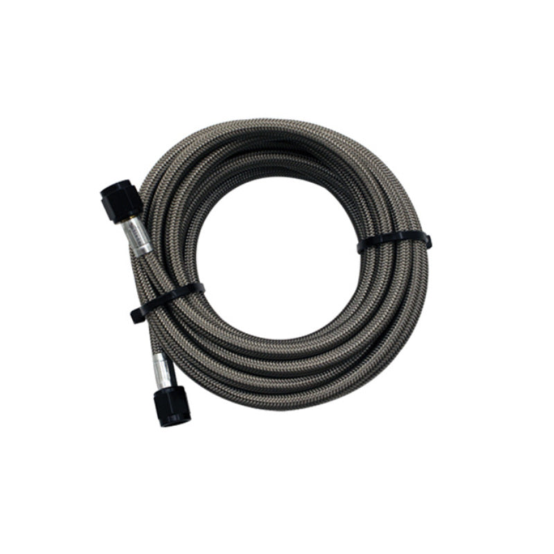 Snow Performance 15ft Braided Stainless Line (Black) w/ -4AN Fittings (NX Version)