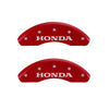 MGP 4 Caliper Covers Engraved Front & Rear Honda Red finish silver ch