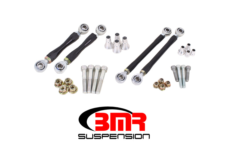 BMR 08-17 Challenger Front and Rear Sway Bar End Link Kit - Black