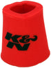 K&N Airforce PreCleaner Round Tapered Red Air Filter Foam Wrap 6in Base ID x 5in Top ID x 9in H