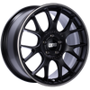 BBS CH-R 18x8.5 5x112 ET38 Satin Black Polished Rim Protector Wheel -82mm PFS/Clip Required