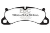 EBC 12-15 Porsche 911 (991) (Cast Iron Rotor only) 3.8 Carrera S Yellowstuff Front Brake Pads