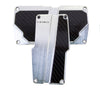 NRG Brushed Aluminum Sport Pedal A/T - Silver w/Black Carbon