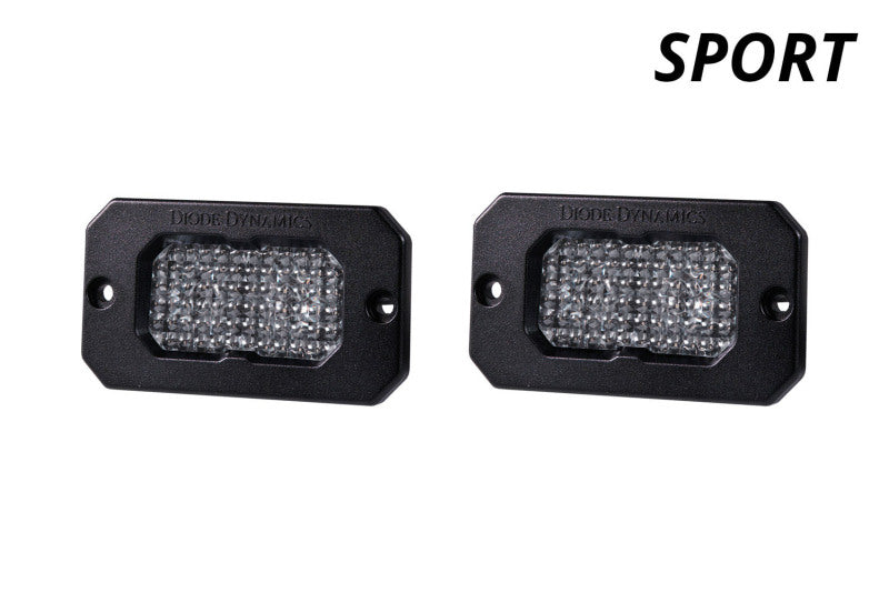 Diode Dynamics Stage Series 2 In LED Pod Sport - White Flood Flush ABL (Pair)