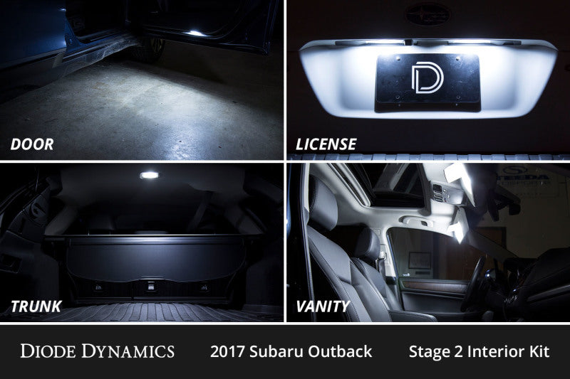 Diode Dynamics 15-19 Subaru Outback Interior LED Kit Cool White Stage 1