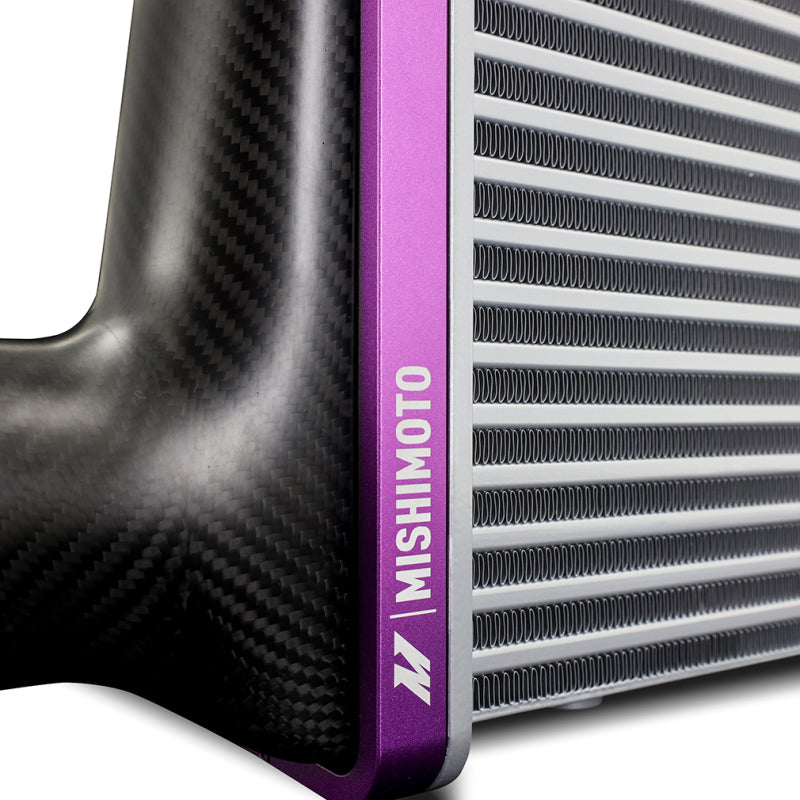 Mishimoto Universal Carbon Fiber Intercooler - Matte Tanks - 450mm Gold Core - C-Flow - DG V-Band