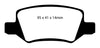 EBC 08-09 Mercedes-Benz B200 2.0 Redstuff Rear Brake Pads