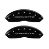 MGP 4 Caliper Covers Engraved Front & Rear C5/Corvette Black finish silver ch