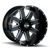 ION Type 141 20x9 / 6x135 BP / 0mm Offset / 106mm Hub Gloss Black Milled Wheel