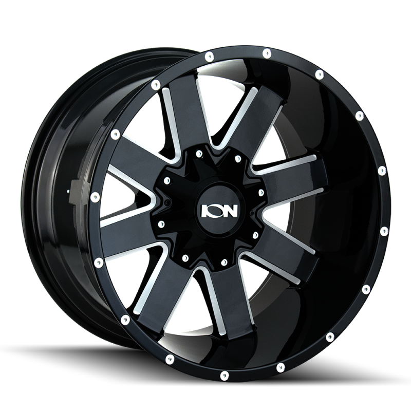 ION Type 141 17x9 / 6x120 BP / 18mm Offset / 78.1mm Hub Gloss Black Milled Wheel