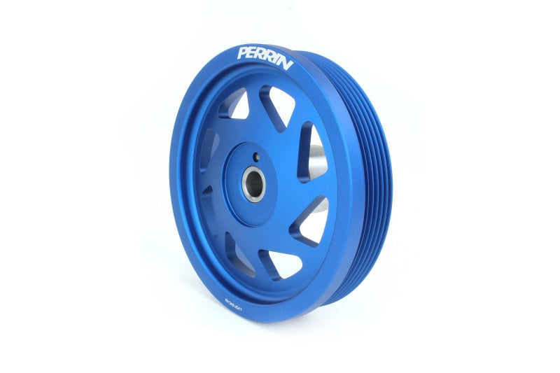 Perrin 19-21 Subaru WRX / 16-18 Forester Lightweight Crank Pulley (FA/FB Engines w/Large Hub) - Blue