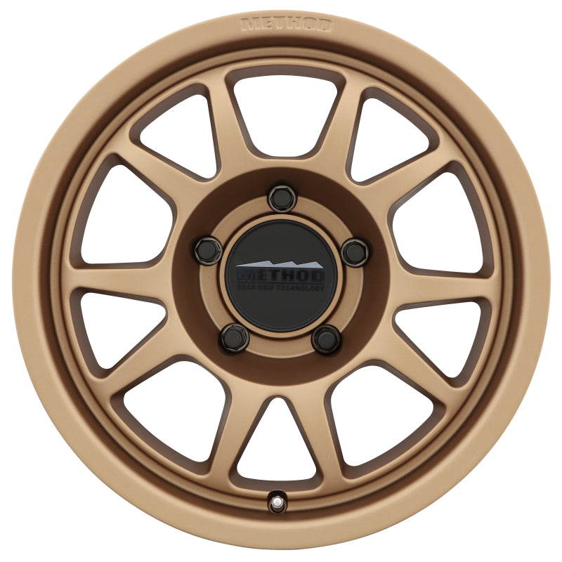 Method MR702 17x8.5 0mm Offset 5x150 110.5mm CB Method Bronze Wheel