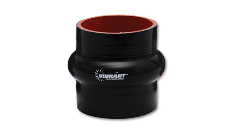 Vibrant 4 Ply Reinforced Silicone Hump Hose Connector - 2.25in I.D. x 3in long (BLACK)