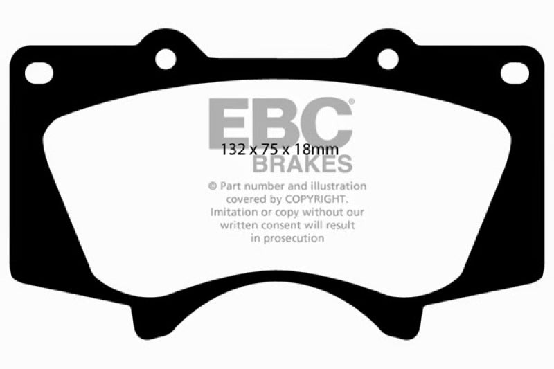 EBC 10+ Lexus GX460 4.6 Yellowstuff Front Brake Pads