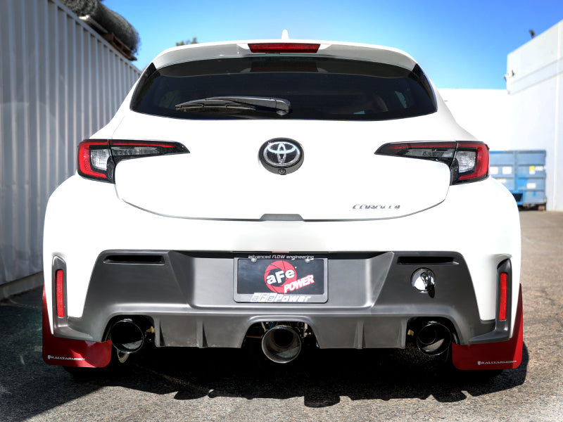 aFe 23-24 Toyota GR Corolla L3 1.6L (t) Gemini XV 3in to 2-1/2in Cat Back Exhaust w/ Black Tips