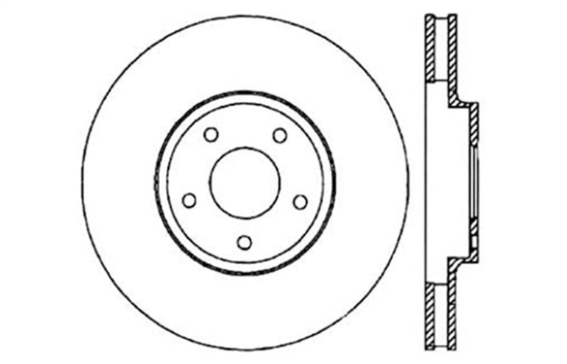 StopTech 08-09 Infiniti EX35 / 05-08 G35 / 09 G37 / 06-09 M35/M45 Drilled Left Front Rotor