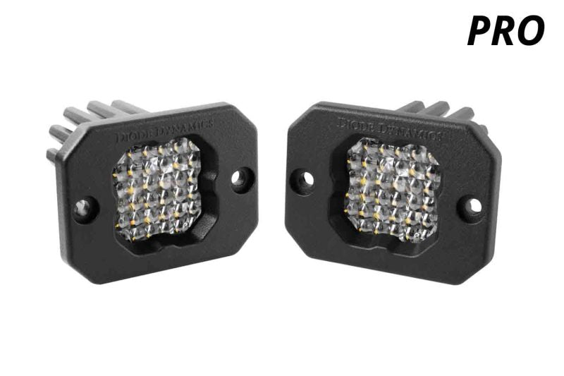 Diode Dynamics Stage Series C1 LED Pod Pro - White Flood Flush RBL (Pair)