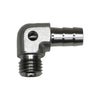 DeatschWerks Metric M12 to 3/8in Hose Barb 90-Degree Fitting w/ Venturi Port - Anodized DW Titanium