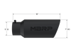 MBRP Universal Tip 7in O.D. Rolled End 5in inlet 18in length Black