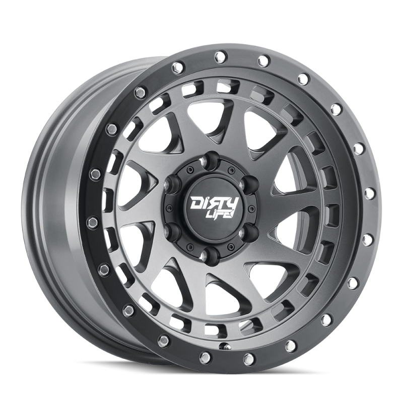 Dirty Life 9311 Enigma Pro 17x9/6x139.7 BP/-38mm Offset/106mm Hub Satin Graphite Wheel - Beadlock