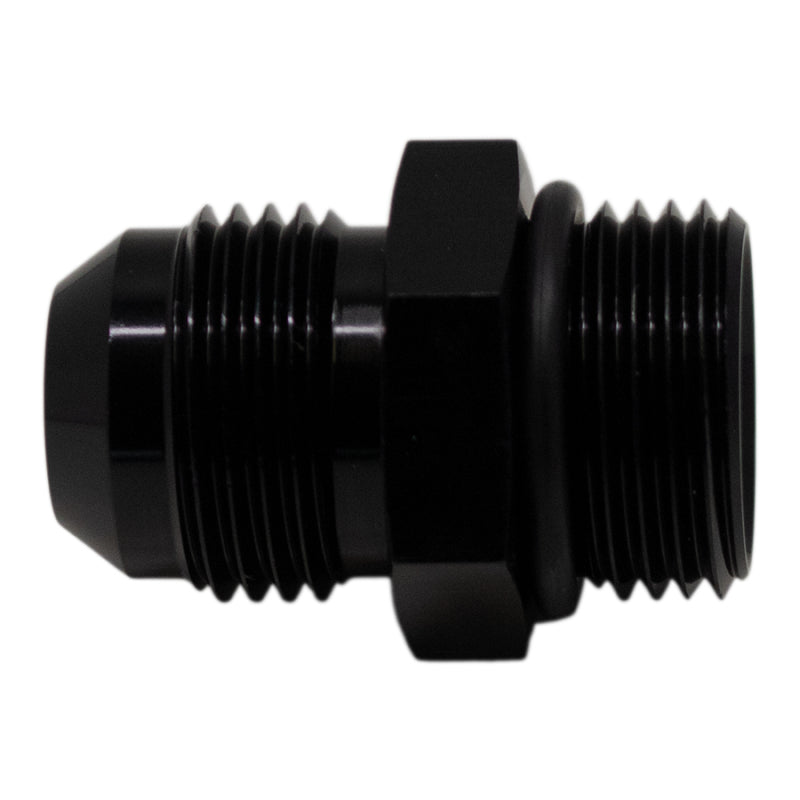 DeatschWerks 10AN ORB Male to 10 AN Male Flare Adapter (Incl O-Ring) - Anodized Matte Black