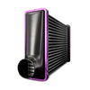 Mishimoto Universal Carbon Fiber Intercooler - Gloss Tanks - 450mm Black Core - S-Flow - BL V-Band