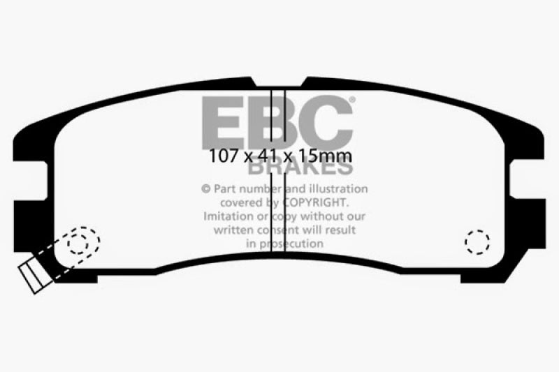 EBC 95-99 Chrysler Sebring Coupe 2.0 Redstuff Rear Brake Pads