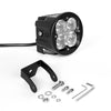 XK Glow Round XKchrome 20w LED Cube Light w/ RGB Accent Light - Driving Beam w/Fog Light Bracket