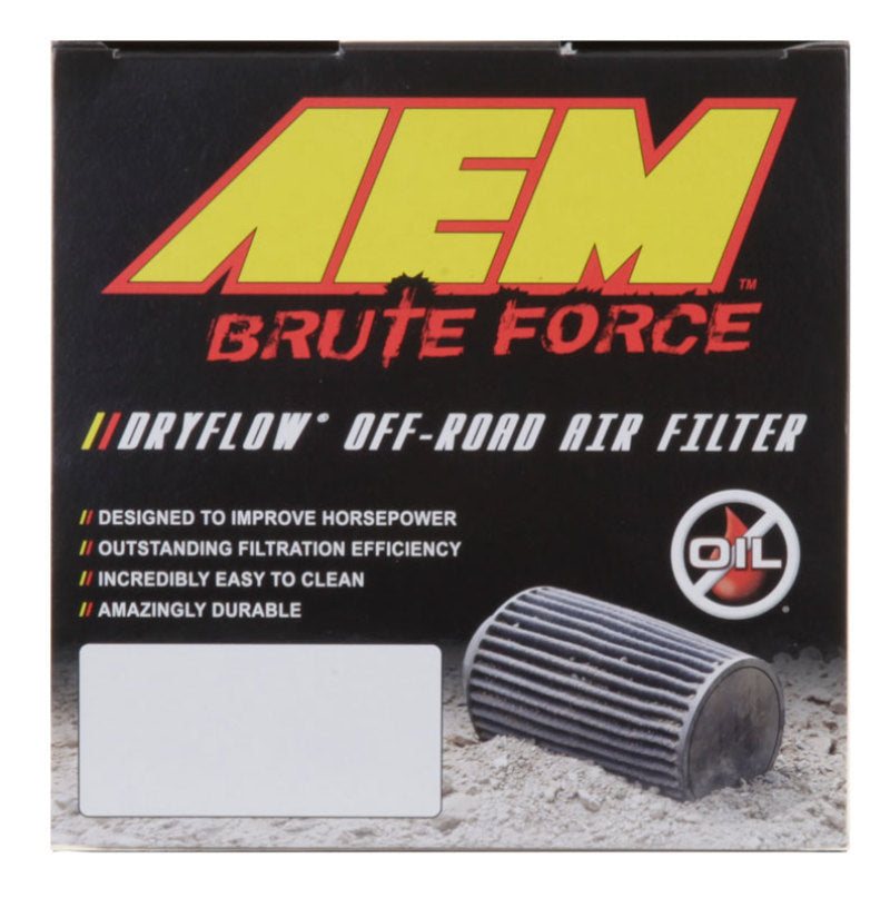 AEM Dryflow 3.5in. X 7in. Round Tapered Air Filter