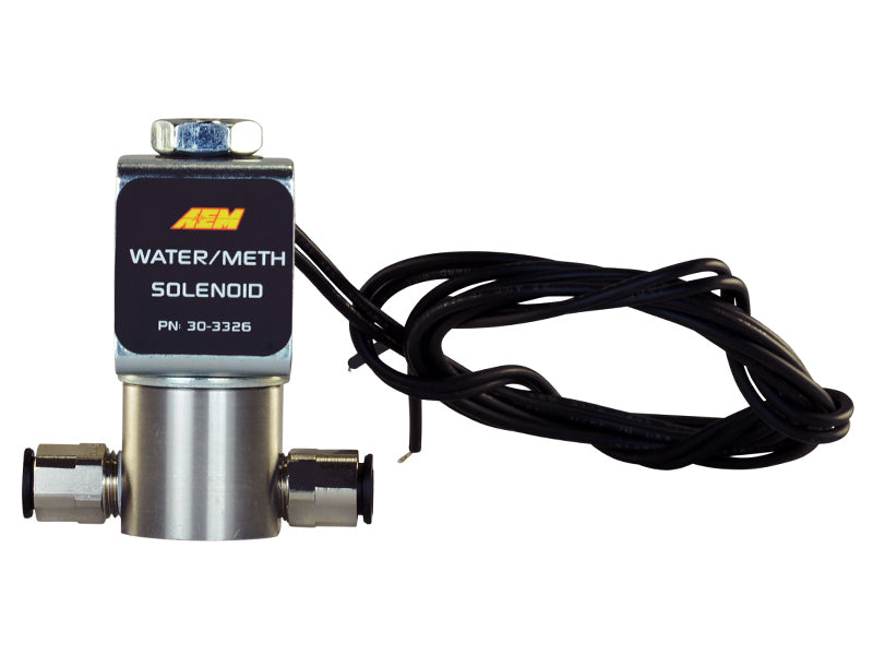 AEM Water/Methanol Injection System - High-Flow Low-Current WMI Solenoid - 200PSI 1/8in-27NPT In/Out