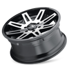 ION Type 142 20x9 / 8x165.1 BP / 18mm Offset / 130.8mm Hub Black/Machined Wheel