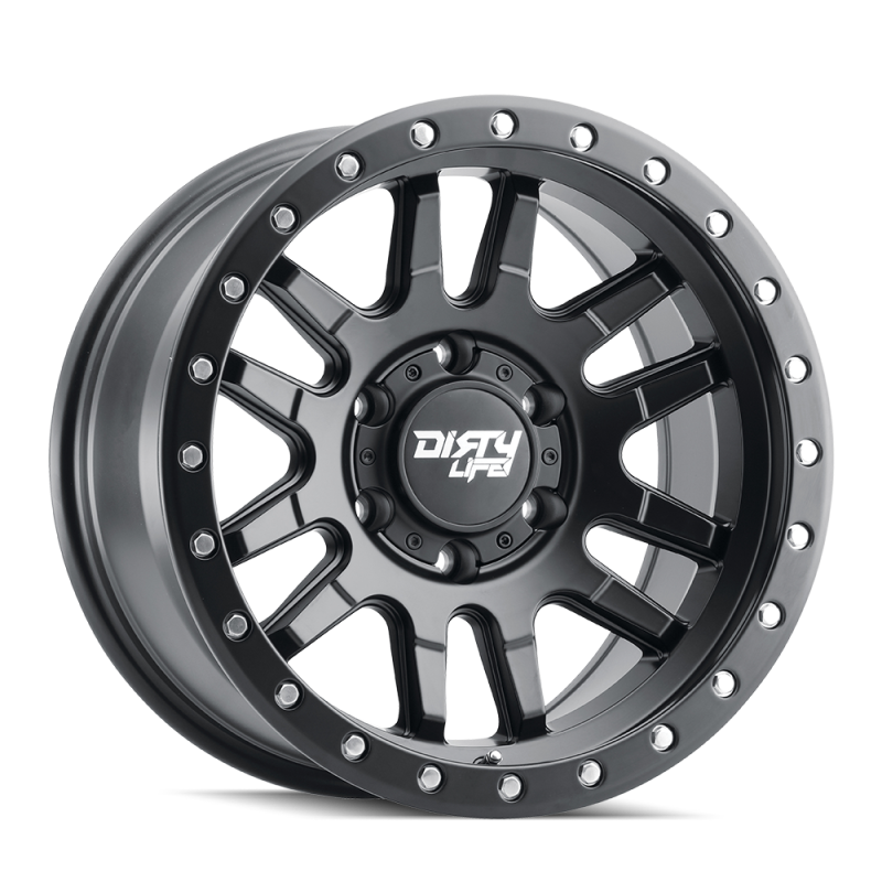 Dirty Life 9309 Canyon Pro 17x9/6x139.7 BP/-12mm Offset/106mm Hub Matte Black Wheel - Beadlock