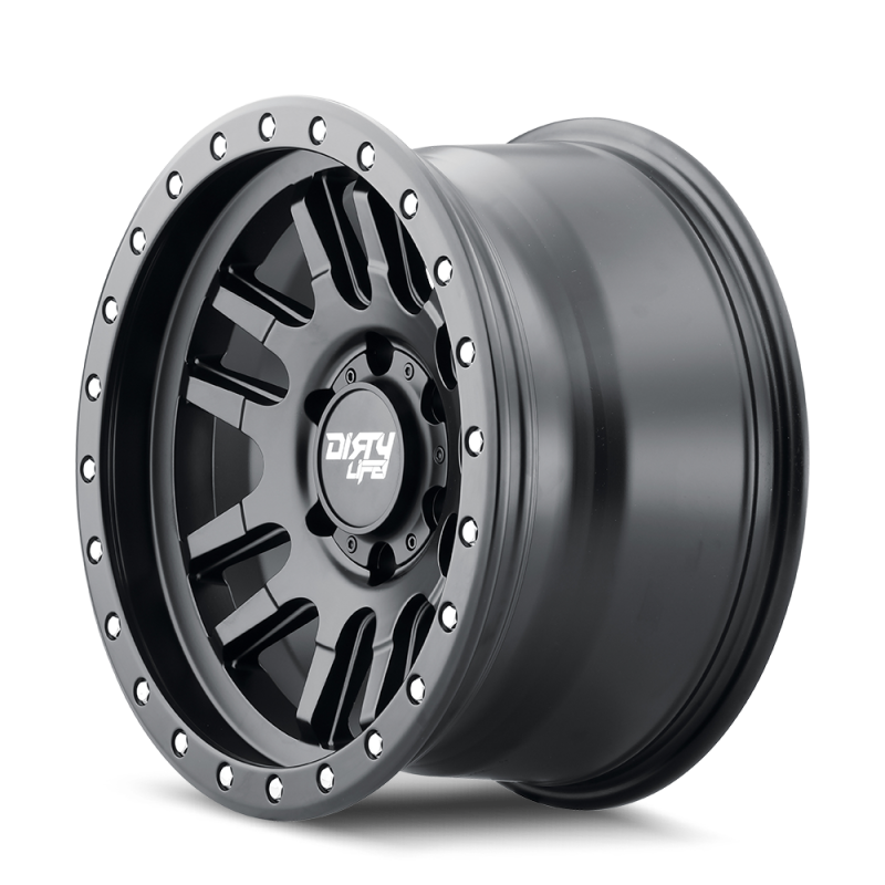 Dirty Life 9309 Canyon Pro 17x9/6x139.7 BP/0mm Offset/106mm Hub Matte Black Wheel - Beadlock