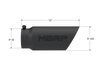 MBRP Universal Tip 5 O.D. Dual Wall Angled 4 inlet 12 length - Black Finish