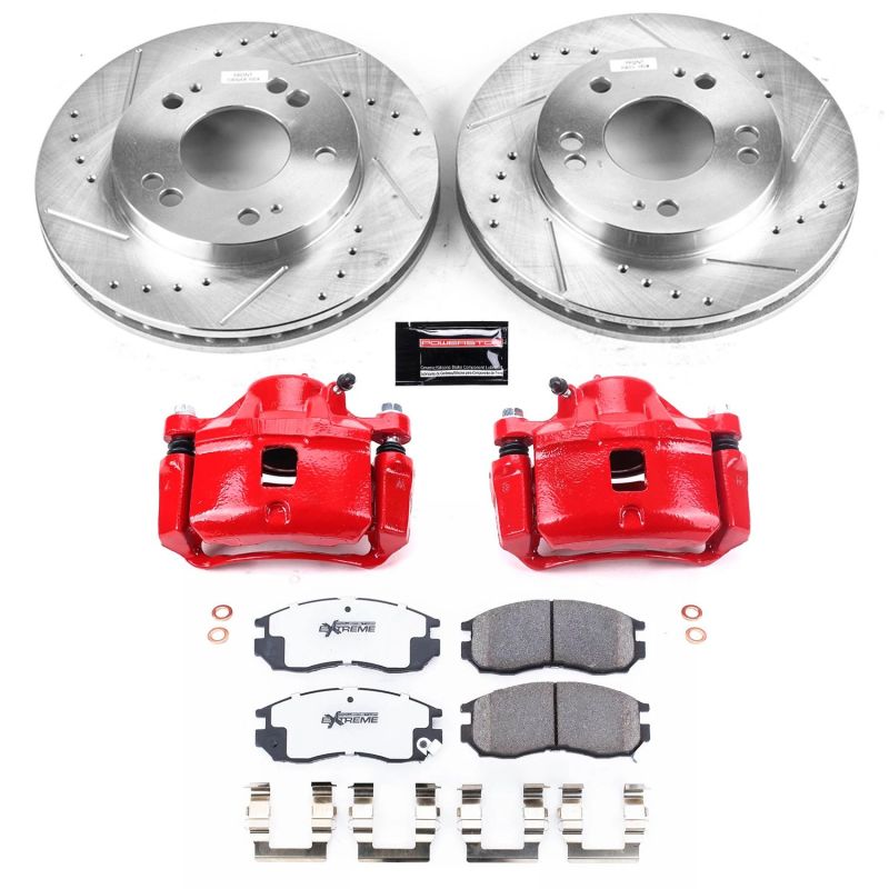 Power Stop 95-00 Chrysler Sebring Front Z26 Street Warrior Brake Kit w/Calipers