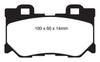 EBC 08-13 Infiniti FX50 5.0 Redstuff Rear Brake Pads