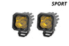 Diode Dynamics Stage Series C1 LED Pod Sport - Yellow Wide Standard ABL (Pair)